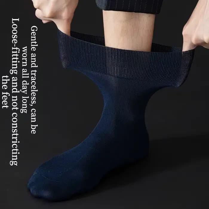 Chaussettes habillées en soie véritable pour hommes
