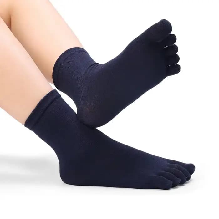 Chaussettes élastiques en coton à cinq orteils