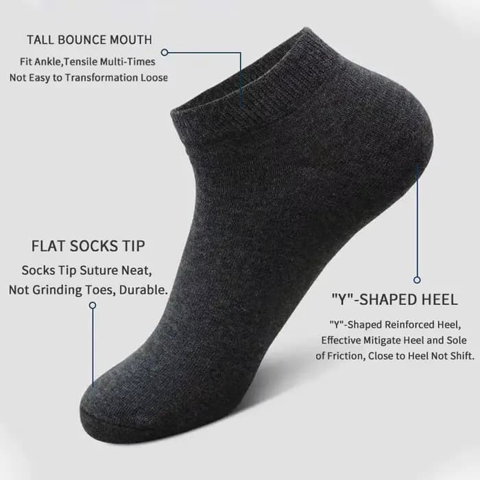 5 paires de chaussettes unisexes décontractées de couleur unie