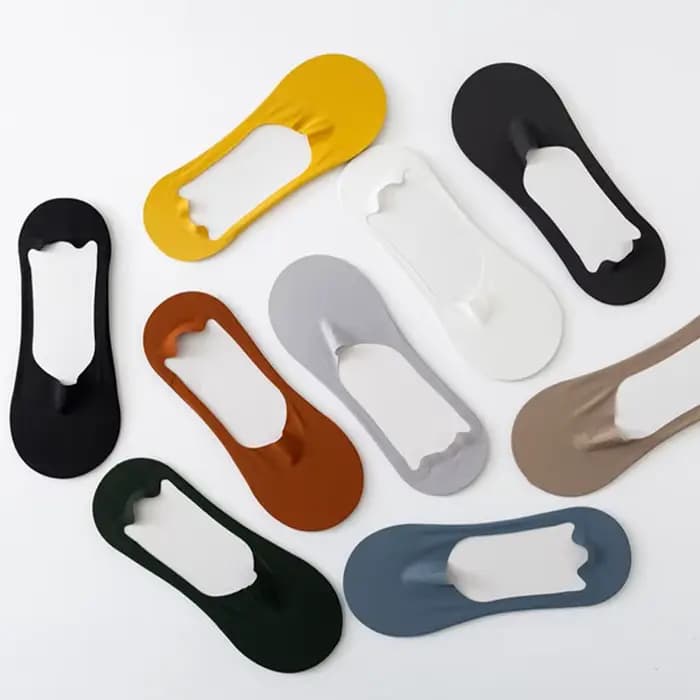 1/8/16 Paires de Chaussettes Bateau Ultra Fines en Soie Glacée pour Hommes