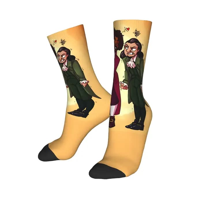 Hamilton Thomas Jefferson chaussettes bas tendance hiver anti-dérapant hommes