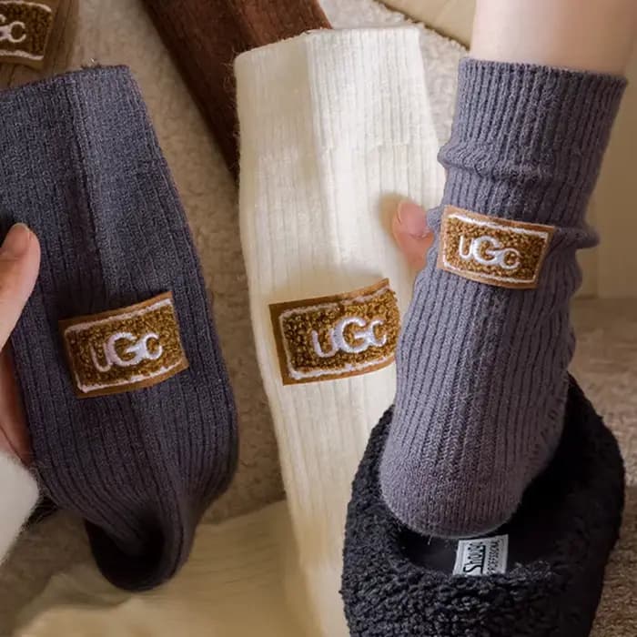 Garder au chaud hiver chaussettes confortable épaissir pile mi-mollet