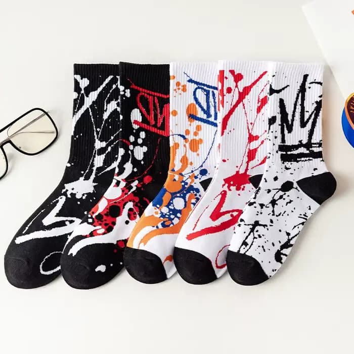Chaussettes hautes à tube long hip-hop pour hommes
