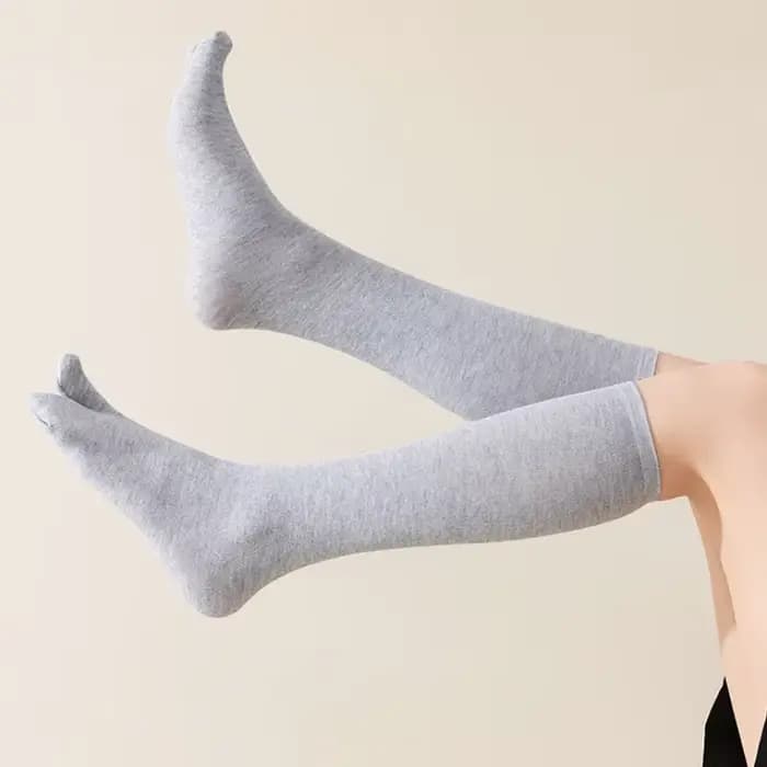 Chaussettes en coton tricoté à bout fendu pour hommes et femmes