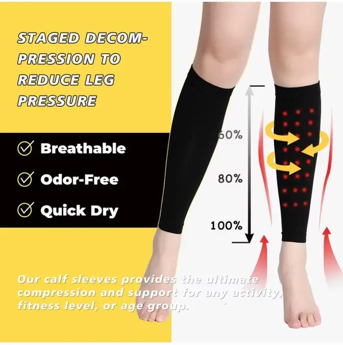 Hh 20-30mmHg chaussettes à manches de Compression médicale pour femmes hommes sport course pression Grade 2 varices mollet chaussettes bas