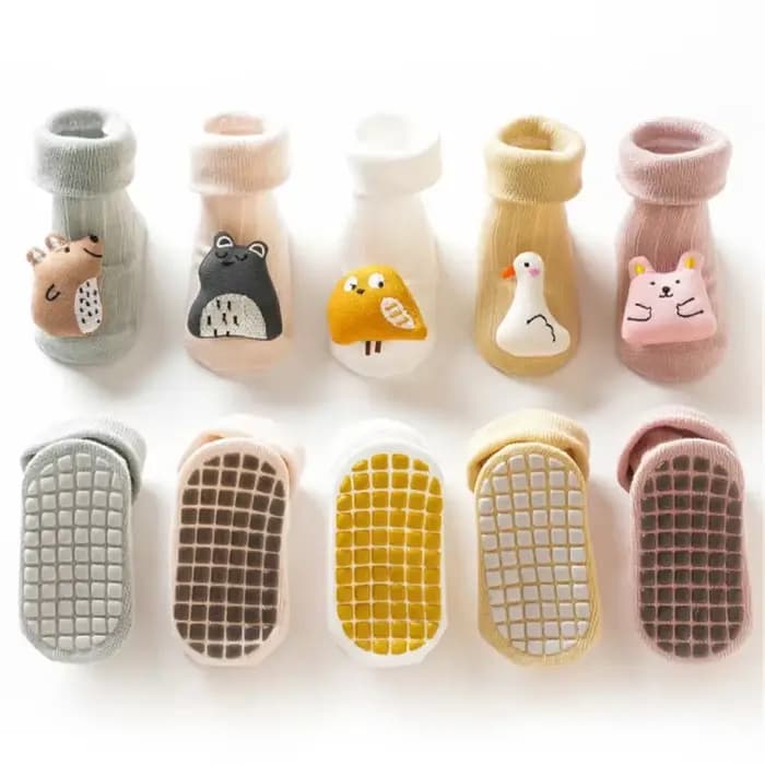 Mignon dessin animé Animal bébé chaussettes pour garçon fille hiver printemps coton ours canard anti-dérapant semelle