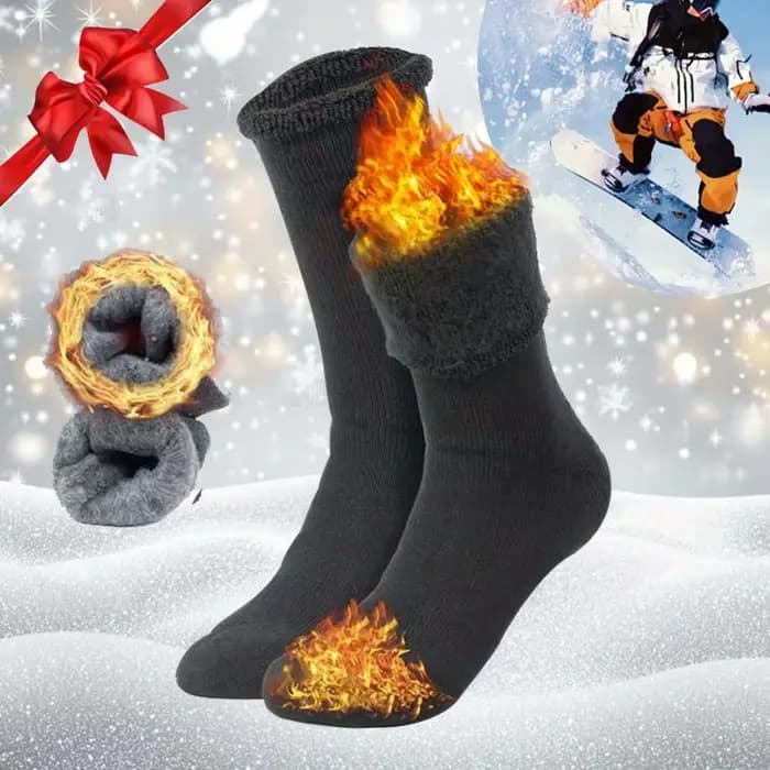 2 paires de chaussettes en laine ultra-épaisses pour hommes