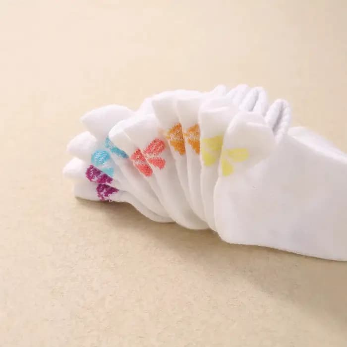 5 paires/ensemble de chaussettes blanches pour bébé