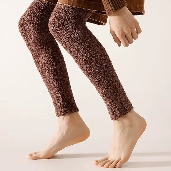 1 paire de jambières thermiques confortables au-dessus du genou pour hommes