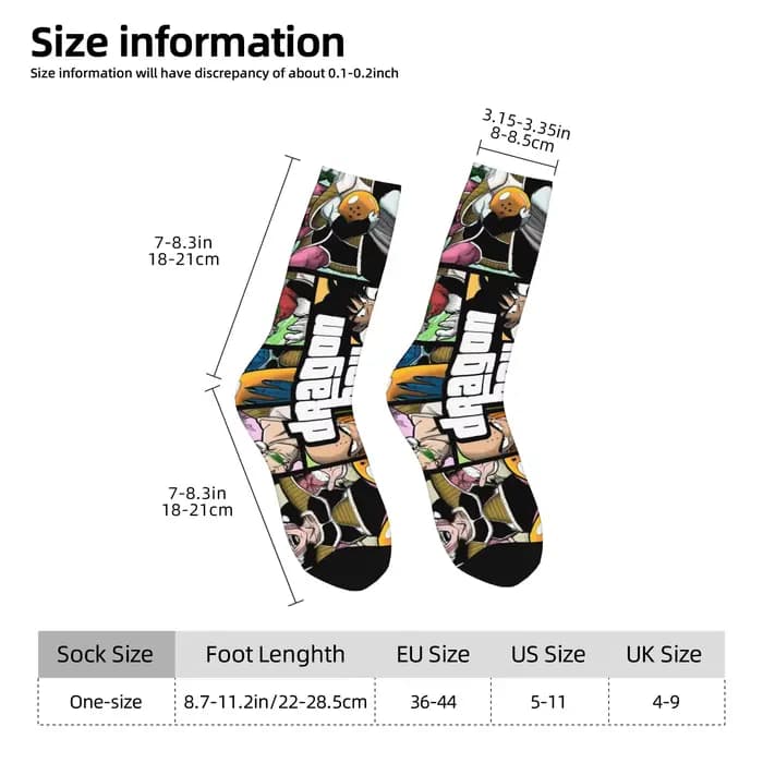 Chaussettes amusantes Dragon Ball Dragon Ball GTA Rock