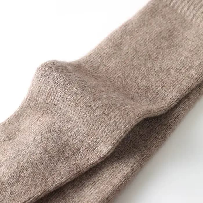 100% cachemire femmes bas nouvelle mode automne décontracté couleur unie chaussettes chaudes pour femme doux hiver genou