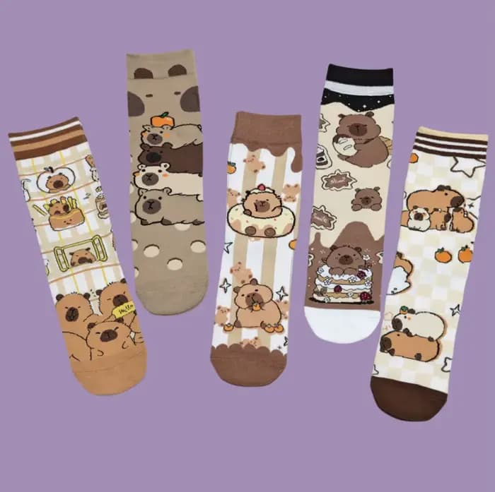 Chaussettes Capybara d'animaux de dessin animé