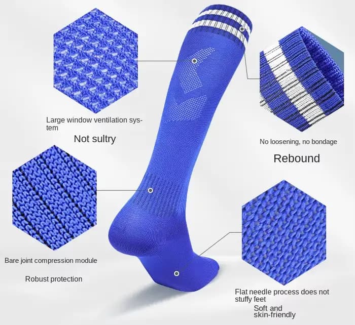 Chaussettes de Football Professionnelles pour Enfant et Étudiant