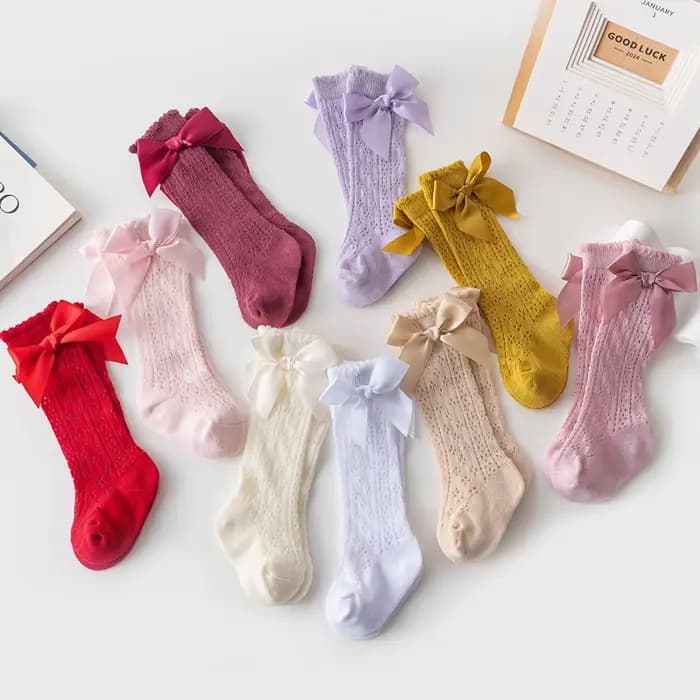 Chaussettes hautes respirantes pour bébés filles