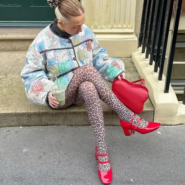 Collants imprimé léopard