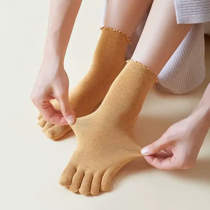 1/5 Paires de Chaussettes Courtes en Coton pour Femmes