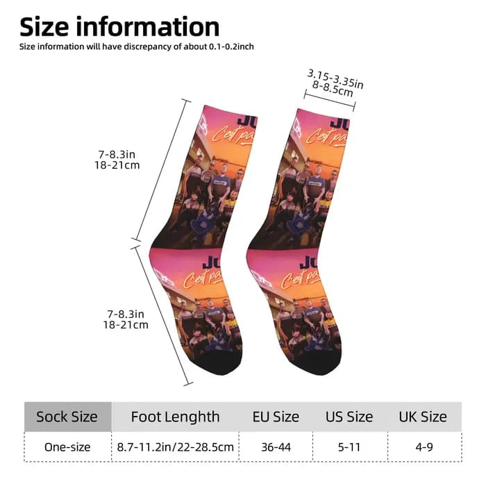 Personnalisé JUL rappeur musique chanteur français hommes chaussettes d'équipage unisexe amusant printemps été automne