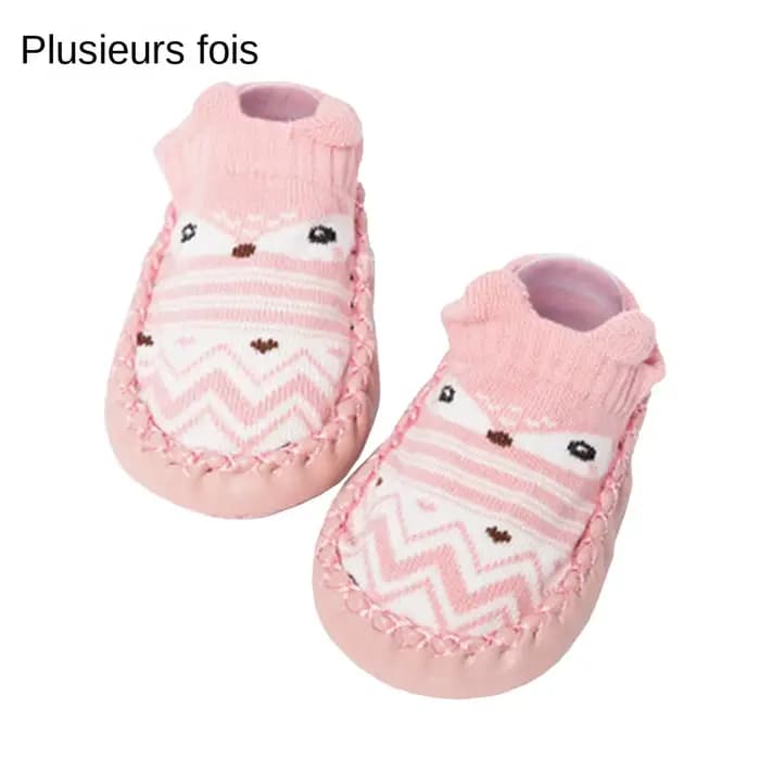 Chaussettes pour bébé avec semelles en caoutchouc, à la mode, pour nouveau-né, automne-hiver, chaussettes de sol pour enfants, chaussures antidérapantes à semelle souple, 2022