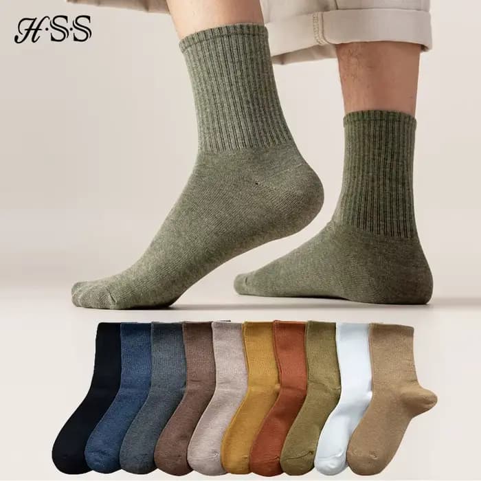 5/10 paires 95% coton peigné chaussettes hommes robe d'affaires