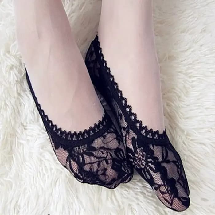 Chaussettes courtes en dentelle de coton pour femmes