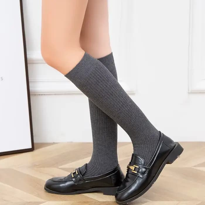 Bas en laine Pure longueur mollet pour femmes