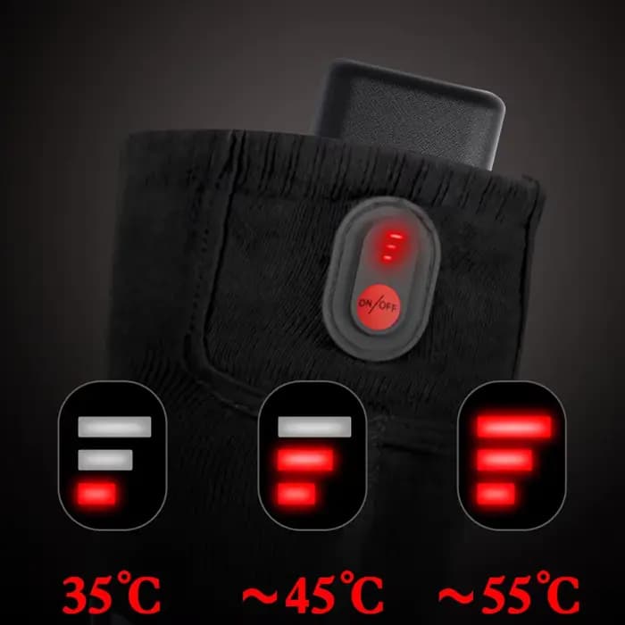 Chaussettes chauffantes avec boîte à piles Anti-froid pour hommes