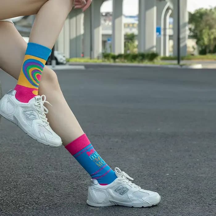 1 paire homme femmes chaussette originale AB marée chaussettes coloré chat chien Koala vache coton