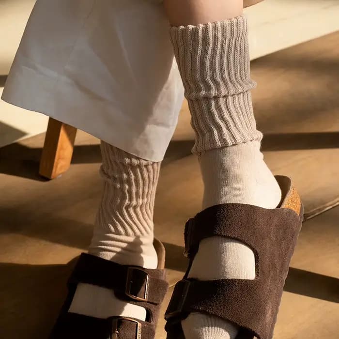 Chaussettes longues américaines fil épais tricot hommes cyclisme nouveau automne et hiver court rétro mâle chaussette coton cadeau sport homme blanc