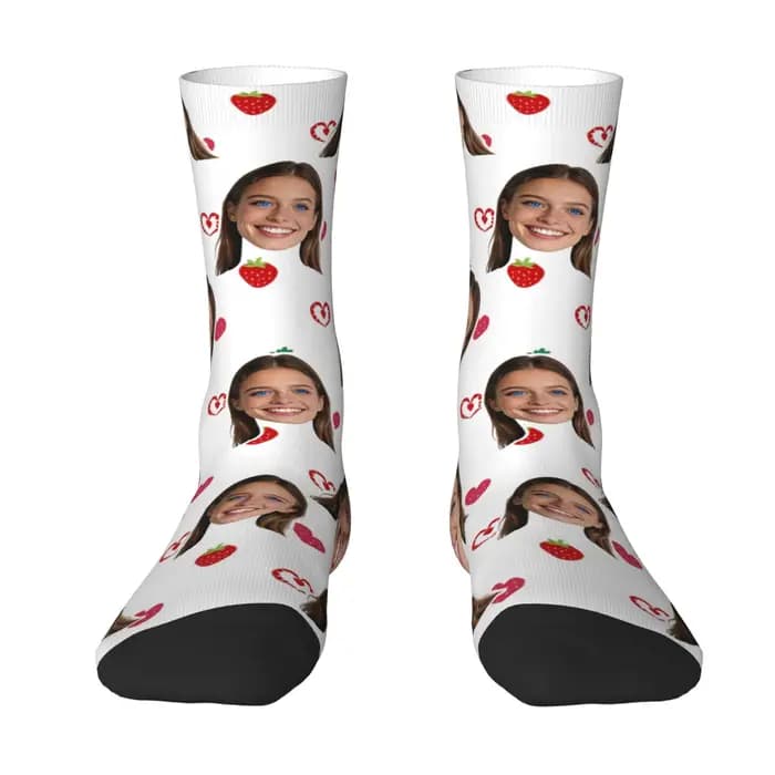 Chaussettes avatar personnalisées pour femmes, chaussettes avec photo personnalisée, chaussettes avec image personnalisée, cadeaux personnalisés