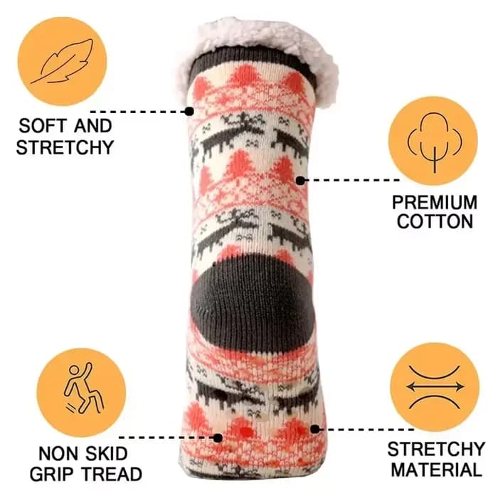 Chaussons thermiques en fourrure moelleuse pour femmes, chaussettes de vache mignonnes, vêtements de nuit chauds, chaussettes en peluche pour dames, chaussettes de sol doux, cadeau de Noël, hiver