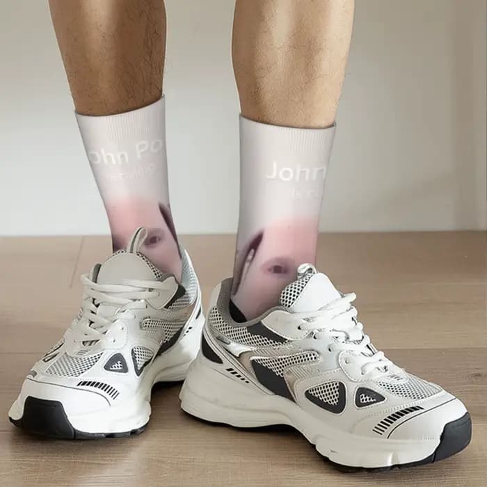 Chaussettes fantaisie pour hommes à motif John Pork