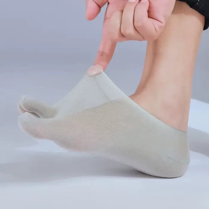Chaussettes transparentes à cinq doigts pour hommes