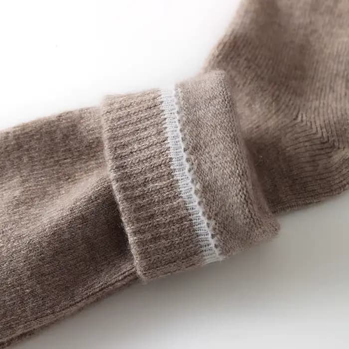 100% cachemire femmes bas nouvelle mode automne décontracté couleur unie chaussettes chaudes pour femme doux hiver genou