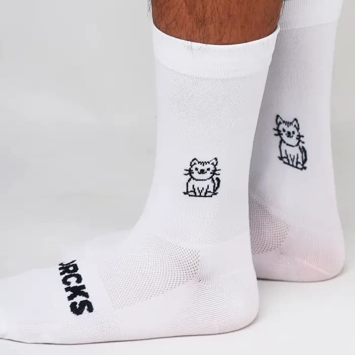 Sporcks Chaussettes de cyclisme à motif chat