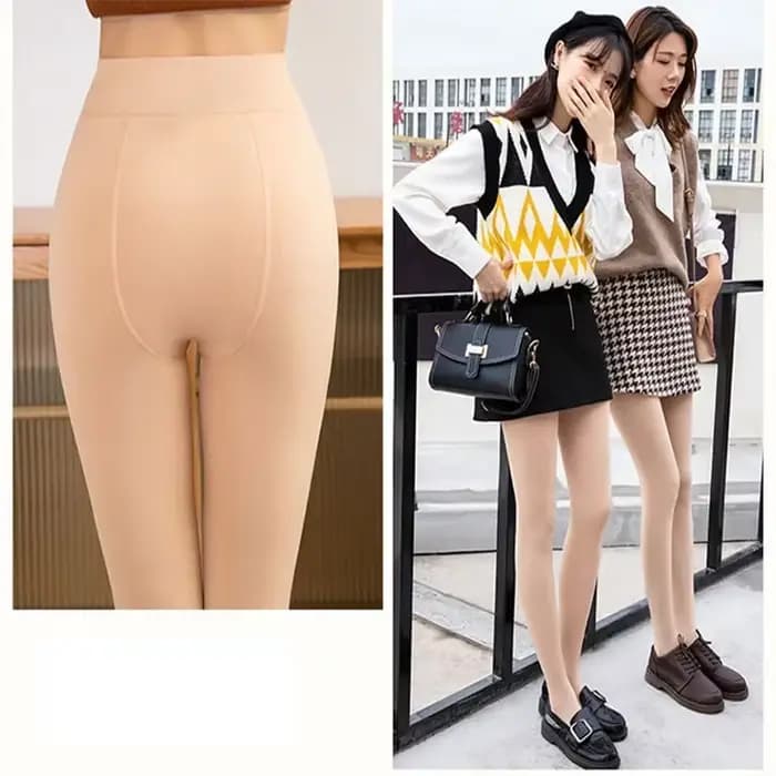 Collants doublés polaire femmes collants thermiques pour femmes hiver culotte peau polaire effet noir bas femme chaussette thermique