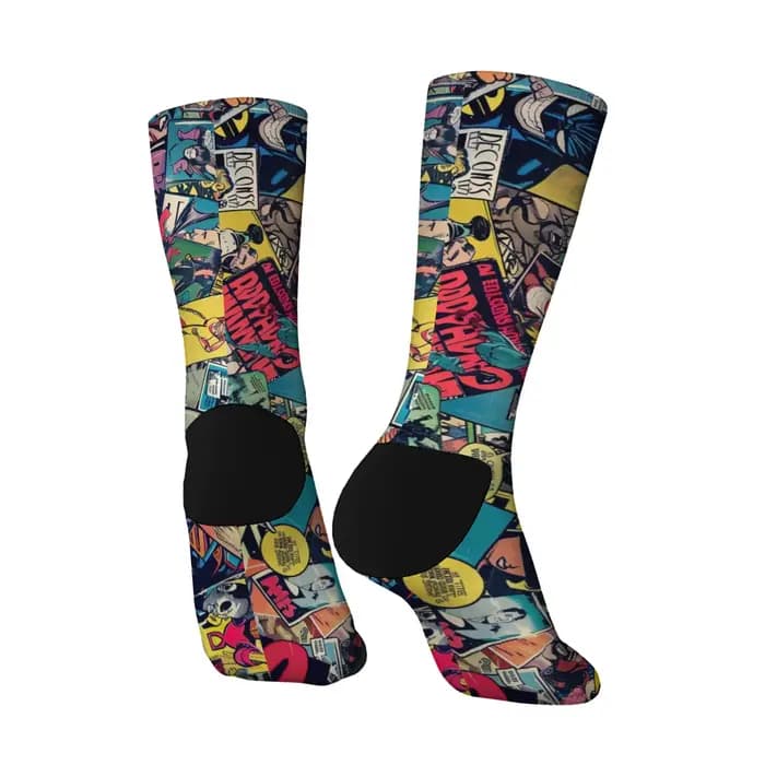 Harajuku Hip Hop rétro bande dessinée impression chaussettes nouveauté heureux drôle équipage