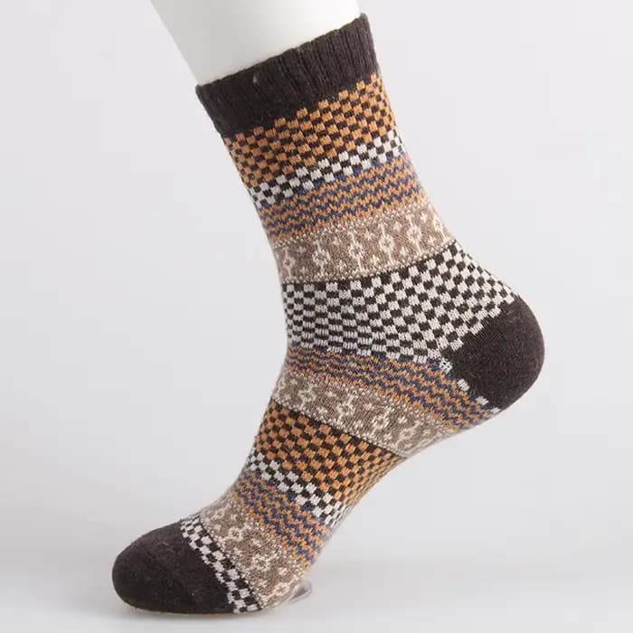 5 paires/lot hommes chaussettes hiver épais chaud rayure laine chaussettes décontracté chaussette affaires hommes chaussettes de haute qualité