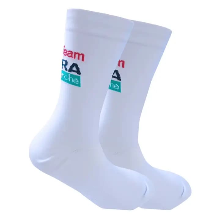 Chaussettes de cyclisme TREKKING blanches antidérapantes