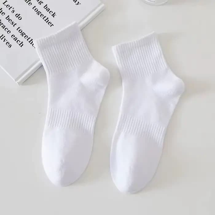 10/20 paires de chaussettes de sport à col rond de couleur unie neutre, absorbant la sueur, respirantes, douces et confortables, pour couple, printemps et été