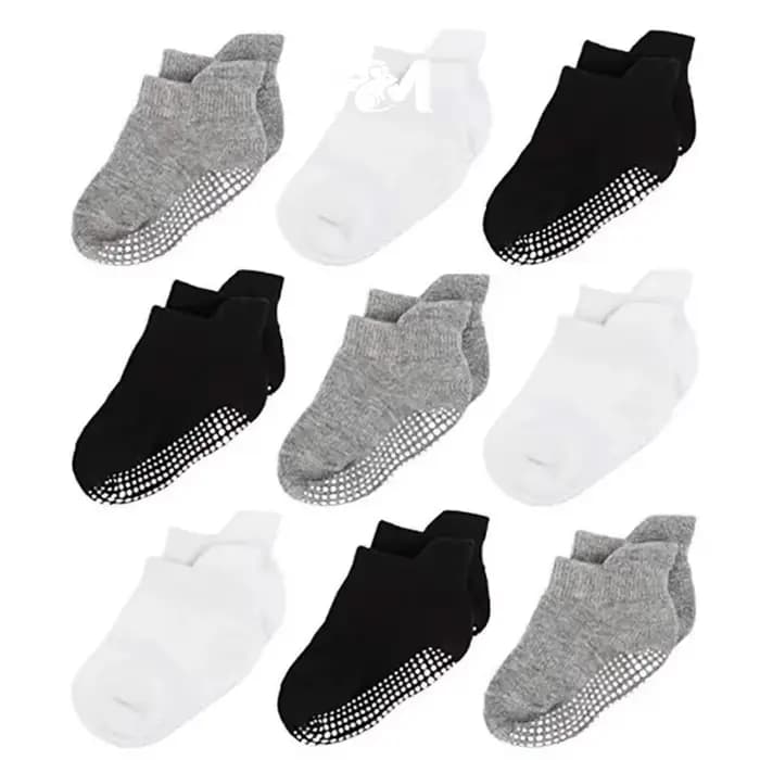 6 paires de chaussettes antidérapantes pour bébés