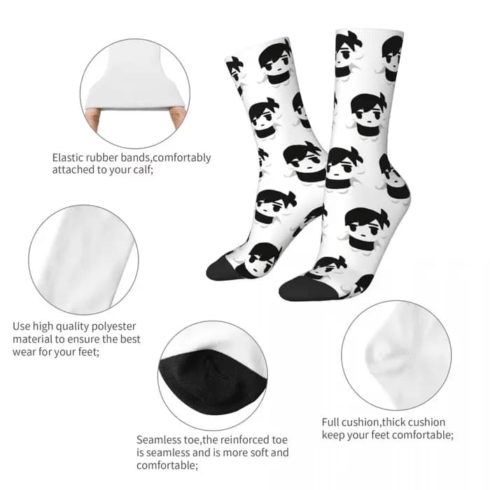 Omori – chaussettes classiques pour hommes et femmes