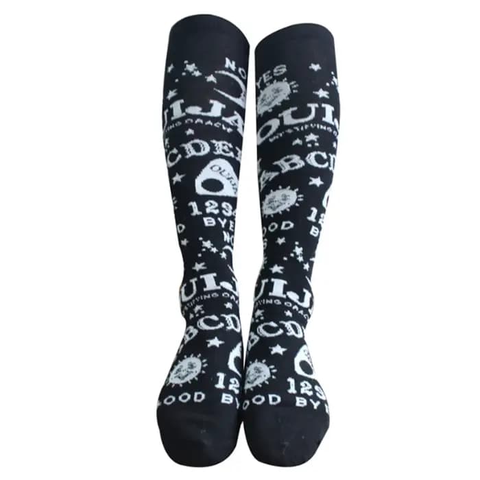 Chaussettes japonaises douces pour femmes et filles, Harajuku Goth Sweet Lolita Jk Punk Rocker Style, chaussettes respirantes, bas hauts aux genoux