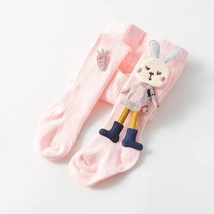 Collants tricotés pour filles collants pour enfants solides dessin animé lapin coton doux enfants filles collants automne hiver 1-7T pantalon nouveau