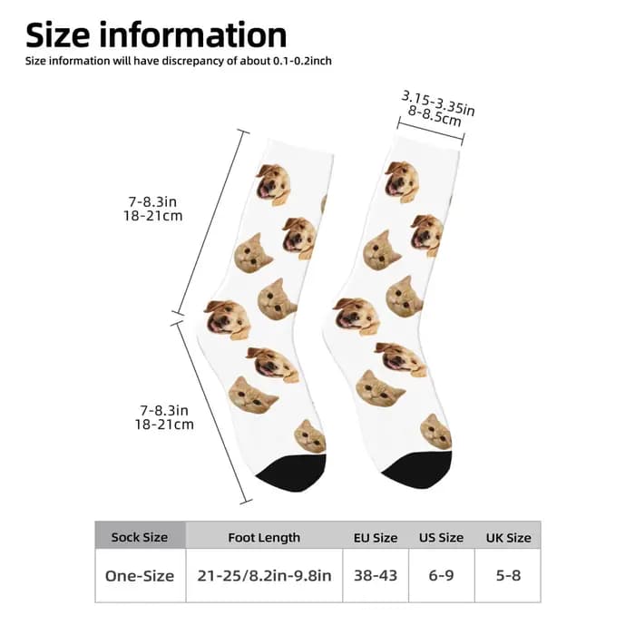 Ensemble de chaussettes personnalisées pour animaux de compagnie, assorties pour les couples, cadeaux personnalisés pour les propriétaires de chiens et de chats, chaussettes amusantes pour hommes impr