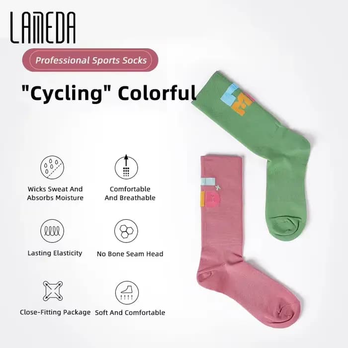 LAMEDA New Men's Cycling Socks Breathable Sports Running