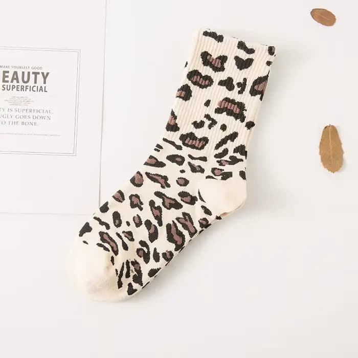 Chaussettes à imprimé léopard pour femmes et filles, Streetwear, Harajuku, Sexy, Mignon, Kawai, Style coréen, Skate, Court, Mode, Printemps, Automne, Nouveau