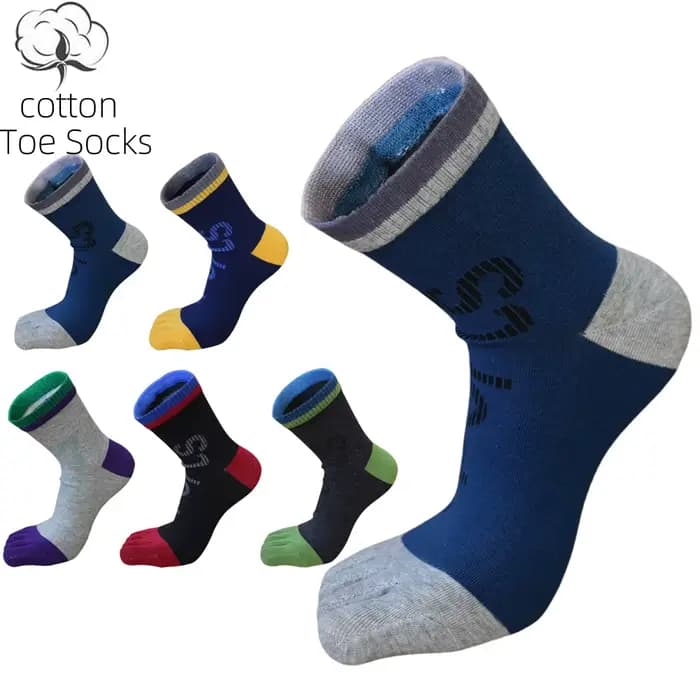 5 paires de chaussettes à orteils pour hommes