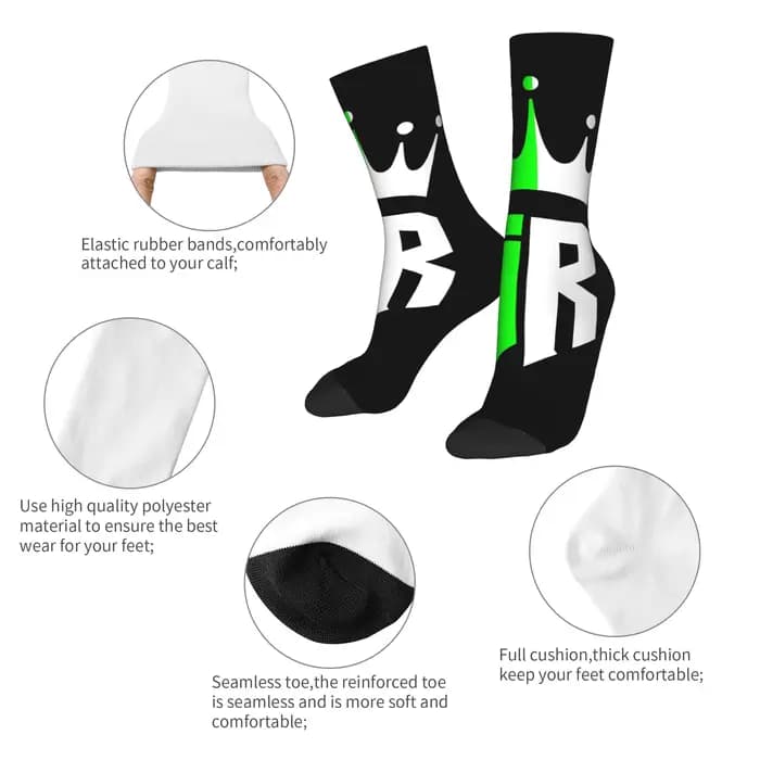 Rappeur j-jc Reyes chaussettes bas drôles printemps
