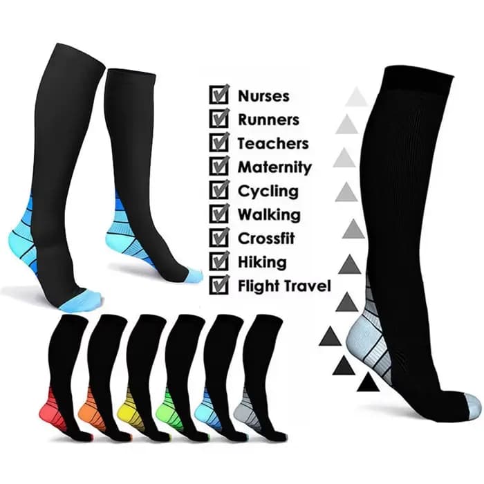 Nouvelles chaussettes de Compression graduées Crossfit entraînement course récupération cyclisme voyage
