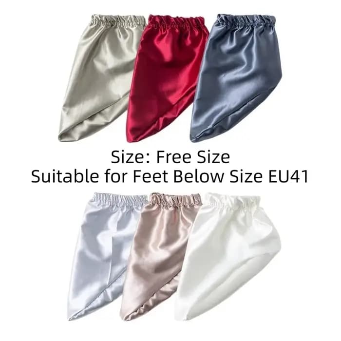 Chaussettes de couchage en soie brillante